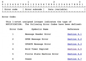 Picture 4 - BGP Notification Message Format