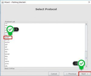 Picture 7 - Selecting Protocol